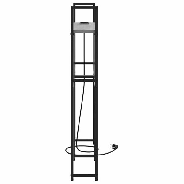 Табла за легло за съхранение с зарядна станция Сив сонома