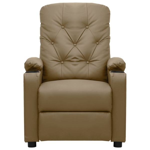 Електрически стол реклайнер, капучино, изкуствена кожа