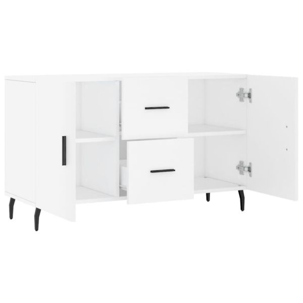 Сайдборд, бял, 100x36x60 см, инженерно дърво