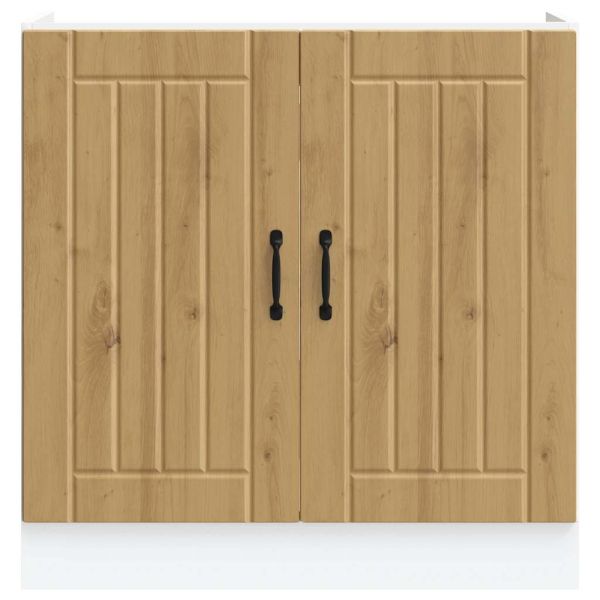 Шкаф за мивка, Lucca, дъб артизан, инженерно дърво