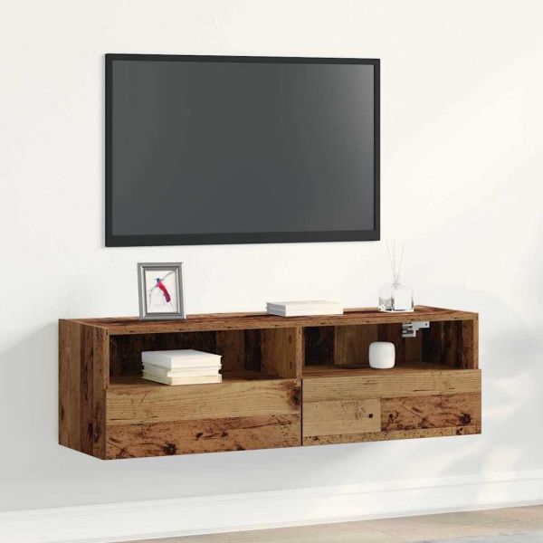TV стенен шкаф Старо дърво 100 x 30 x 30 cm Инженерно дърво