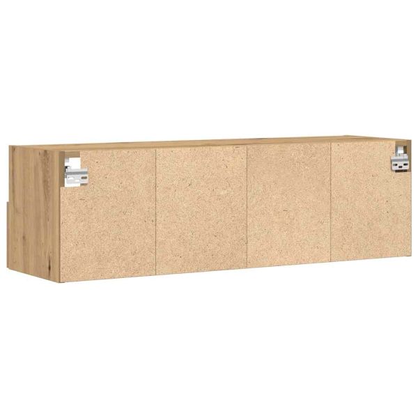 TV стенен шкаф дъб артизан 100 x 30 x 30 cm Инженерно дърво