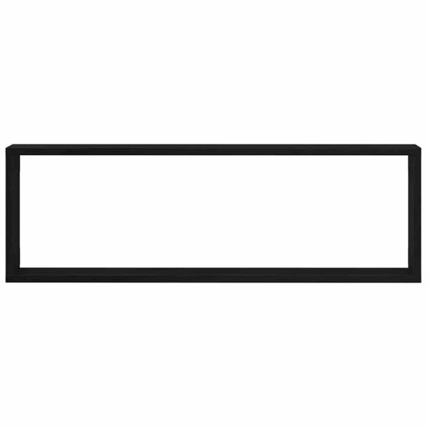 Стени за рафтове с рафт 4 pcs Черния дъб 80 x 15 x 26 см