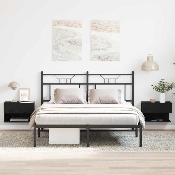 Нощен шкаф 2 pcs Черния дъб 46 x 30 x 30 см Инженерно дърво