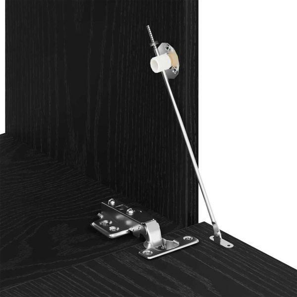 ТВ шкаф 2 pcs Черния дъб 80 x 30 x 30 см Инженерно дърво