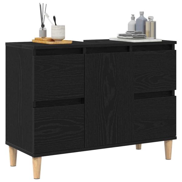 Шкаф за мивка в баня Черния дъб 80 x 33 x 60 см