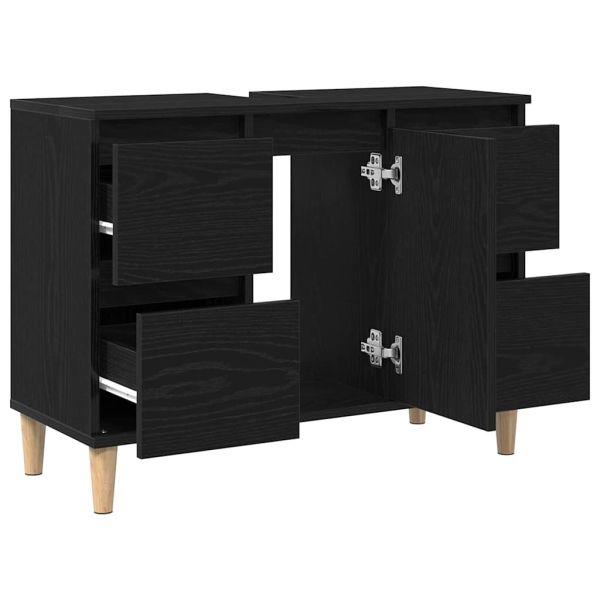 Шкаф за мивка в баня Черния дъб 80 x 33 x 60 см