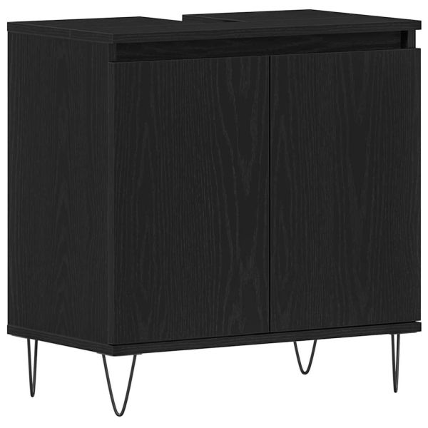 Шкаф за мивка в баня Черния дъб 58 x 33 x 60 см Инженерно дърво