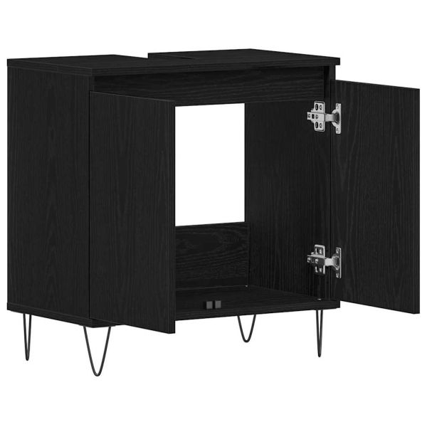Шкаф за мивка в баня Черния дъб 58 x 33 x 60 см Инженерно дърво