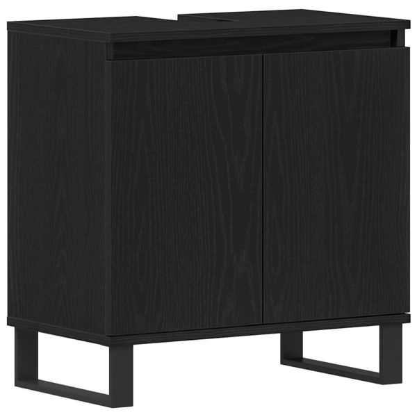 Шкаф за мивка в баня Черния дъб 58 x 33 x 60 см Инженерно дърво