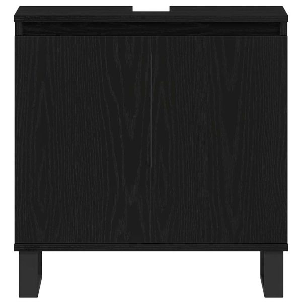 Шкаф за мивка в баня Черния дъб 58 x 33 x 60 см Инженерно дърво