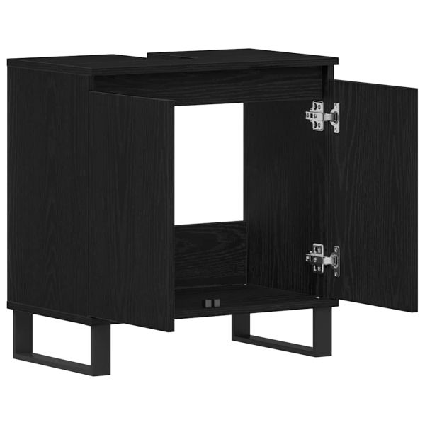 Шкаф за мивка в баня Черния дъб 58 x 33 x 60 см Инженерно дърво