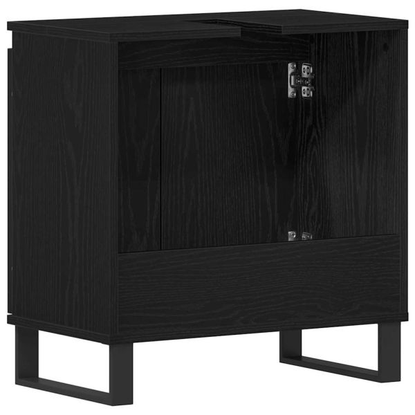 Шкаф за мивка в баня Черния дъб 58 x 33 x 60 см Инженерно дърво