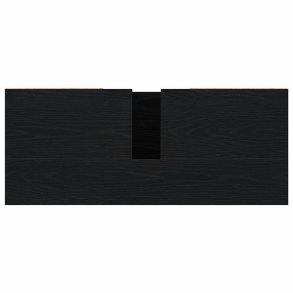 Шкаф за мивка в баня Черния дъб 80 x 33 x 60 см Инженерно дърво