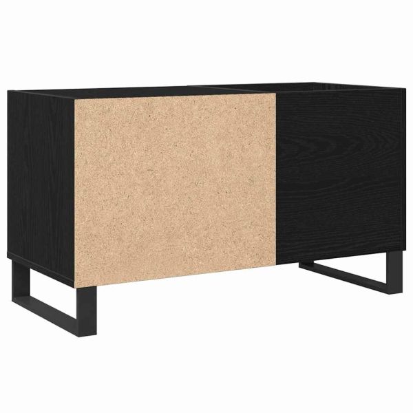 Шкаф за грамофонни плочи с рафт Черния дъб 85 x 38 x 48 см