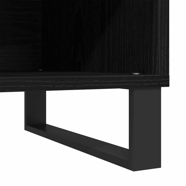 Шкаф за грамофонни плочи с рафт Черния дъб 85 x 38 x 48 см