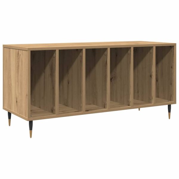 Шкаф за грамофонни плочи с рафт дъб артизан 100 x 38 x 48 см