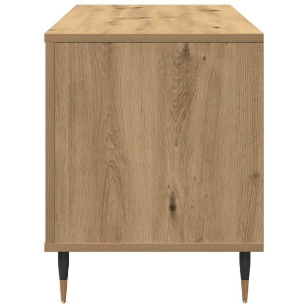 Шкаф за грамофонни плочи с рафт дъб артизан 100 x 38 x 48 см