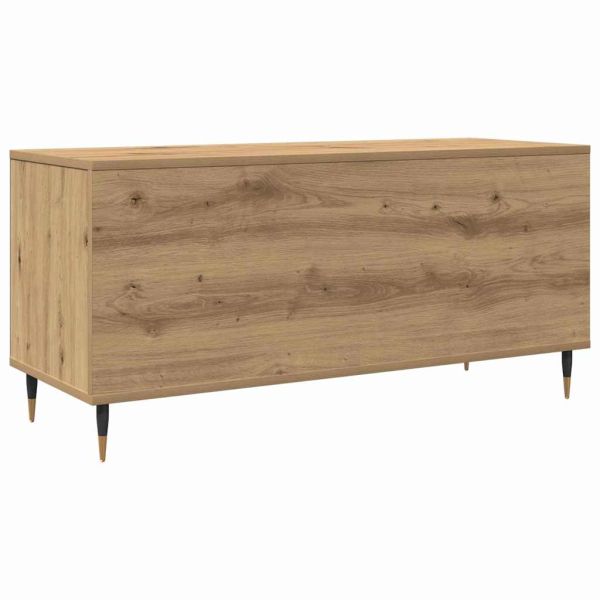 Шкаф за грамофонни плочи с рафт дъб артизан 100 x 38 x 48 см