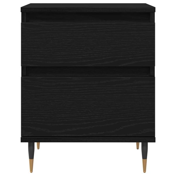Нощен шкаф 2 pcs Черния дъб 40 x 35 x 50 см Инженерно дърво