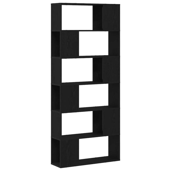 Комплект ТВ шкаф Черно 80 x 24 x 186 cm Инженерно дърво