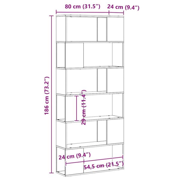Комплект ТВ шкаф Черно 80 x 24 x 186 cm Инженерно дърво