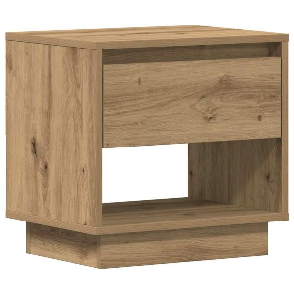 Нощна маса с чекмедже 2 pcs Дъб 45 x 34 x 44 см Инженерно дърво