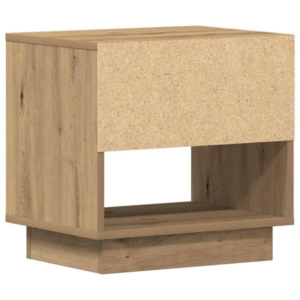 Нощна маса с чекмедже 2 pcs Дъб 45 x 34 x 44 см Инженерно дърво