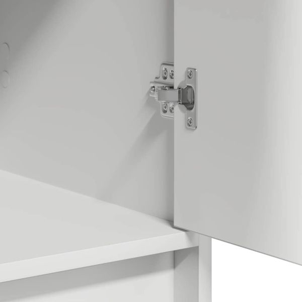 Служебен шкаф с чекмедже Бяло 40 x 40.5 x 75 см Инженерно дърво