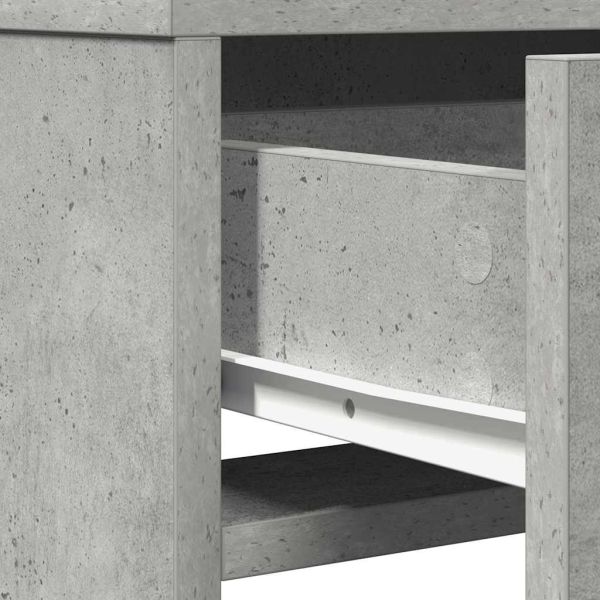 Тоалетка с рафт Циментено сиво 50 x 41 x 135 см Инженерно дърво