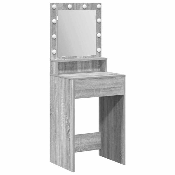 Тоалетка с рафт Сив Сонома 50 x 41 x 135 см Инженерно дърво