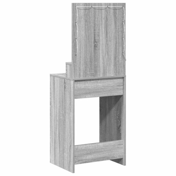 Тоалетка с рафт Сив Сонома 50 x 41 x 135 см Инженерно дърво