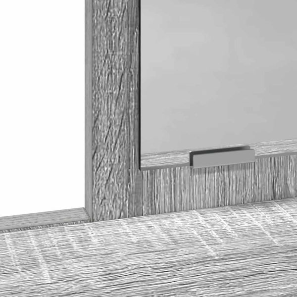 Тоалетка с рафт Сив Сонома 100 x 41 x 140 см Инженерно дърво