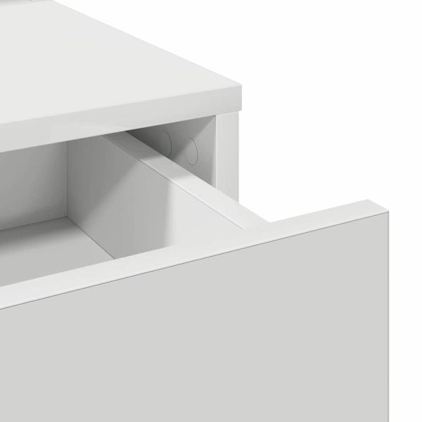 Тоалетка с чекмедже Бяло 50 x 41 x 140 см Инженерно дърво