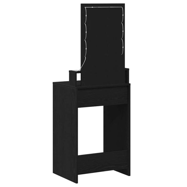 Тоалетка с чекмедже Черно 50 x 41 x 140 см Инженерно дърво