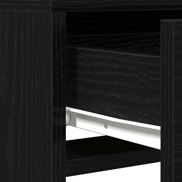 Тоалетка с чекмедже Черно 50 x 41 x 140 см Инженерно дърво
