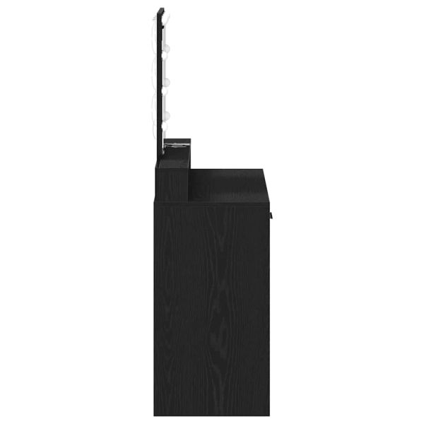 Тоалетка с чекмедже Черно 79 x 41 x 140 см Инженерно дърво