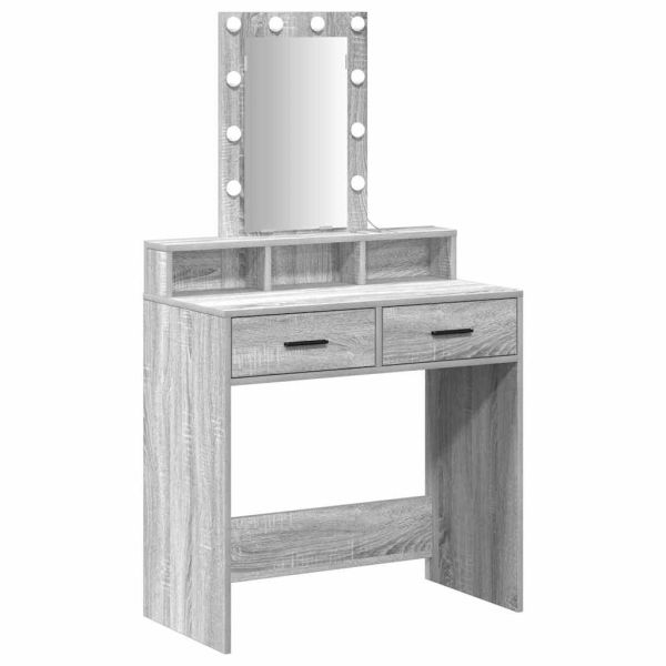 Тоалетка с чекмедже Сив 79 x 41 x 140 см Инженерно дърво