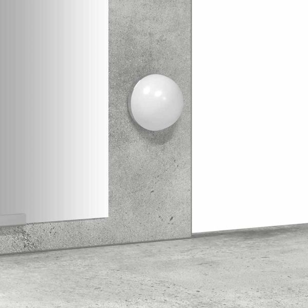 Тоалетка с врата Светлосиво 102 x 33 x 135 см Инженерно дърво