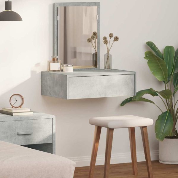 Тоалетка с чекмедже Сив 60 x 40 x 70 см Инженерно дърво