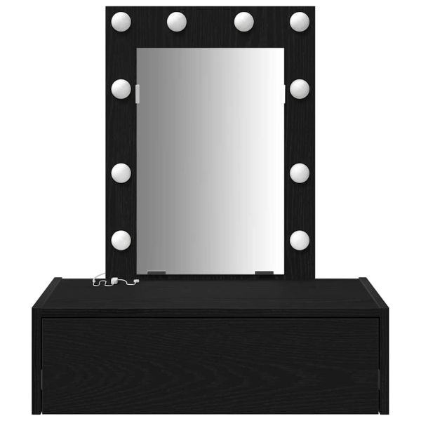 Тоалетка Черно 60 x 40 x 70 см Инженерна дървесина