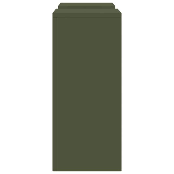 Стойка за растения 2 pcs Маслиненозелен 24 x 24 x 55 см Стомана