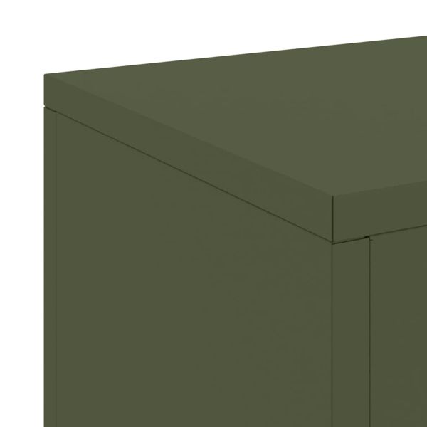 Стойка за растения 2 pcs Маслиненозелен 24 x 24 x 55 см Стомана