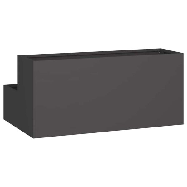 Градинска саксия Черно 100 x 60 x 45 см