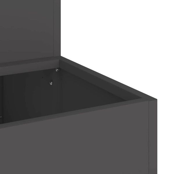 Градинска саксия Черно 100 x 60 x 45 см