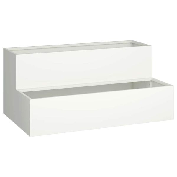 Градинска саксия Бяло 100 x 60 x 45 см