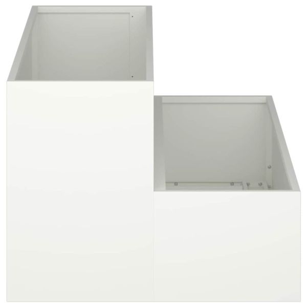 Градинска саксия Бяло 100 x 60 x 45 см