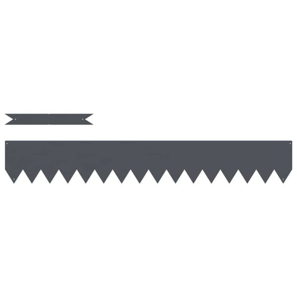 Ограда за трева 10 pcs Антрацит 100 x 0.05 x 20 см