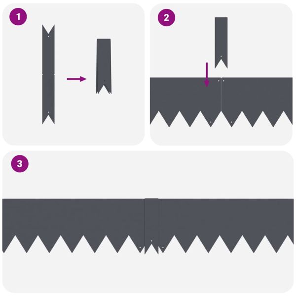Ограда за трева 20 pcs Антрацит 100 x 0.05 x 20 см