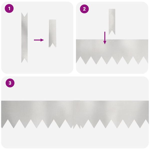 Ограда за трева 30 pcs Сребрист 100 x 0.05 x 20 см